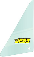Replacement Vent Glass for 1967 Chevrolet Camaro, Pontiac Firebird Coupe, Convertible [Green Tint, Left/Driver Side]