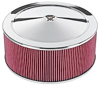 Air Cleaner with Smooth Top 14 in. x 6 in. [Chrome-Plated]