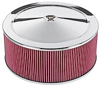 Air Cleaner with Smooth Top 14 in. x 6 in. [Chrome-Plated]