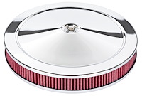 Air Cleaner with Smooth Top 14 in. x 2 in. [Chrome-Plated]
