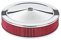 Air Cleaner with Smooth Top 14 in. x 3 in. [Chrome-Plated]