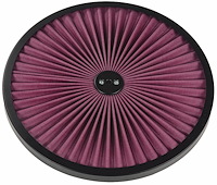 14 in. Flow-Thru Air Cleaner Lid [Black Trim with Red Filter]