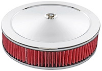 Air Cleaner with Smooth Top 14 in. x 3 in. [Chrome-Plated]