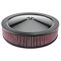 Air Cleaner with Smooth Top 14 in. x 3 in. [Black Powder-Coat]