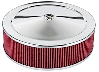 Air Cleaner with Smooth Top 14 in. x 4 in. [Chrome-Plated]