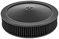 Air Cleaner with Smooth Top 14 in. x 3 in. [Black Powder-Coat]