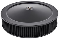 Air Cleaner with Smooth Top 14 in. x 3 in. & 1 1/4 in. Drop Base [Black Powder-Coat]