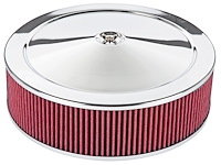 Air Cleaner with Smooth Top 14 in. x 4 in. [Chrome-Plated]