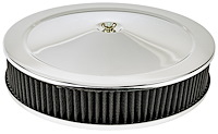 Air Cleaner with Smooth Top 14 in. x 3 in. [Chrome-Plated]