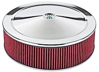 Air Cleaner with Smooth Top 14 in. x 4 in. [Chrome-Plated]