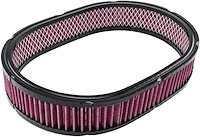 High Flow Oval Washable Filter Element 11 3/8 in. L x 8 1/4 in. W x 2 in. H [Red]