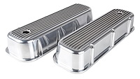 Polished Finned Valve Covers for 1965-1995 Big Block Chevy