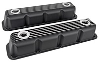 Black Finned Aluminum Valve Covers for 1992-2003 Mopar Magnum 5.2L 318, 5.9L 360 V8