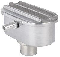 Polished Finned Valve Cover Push In Breather with PCV Tube
