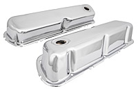 Stamped Steel Valve Covers for Small Block Ford 351W [Chrome]