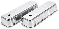 Polished Cast Aluminum Smooth Valve Covers for 1965-1995 Big Block Chevy