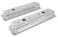 Polished Cast Aluminum Ball-Milled Valve Covers for 1987-1997 Small Block Chevy (Centerbolt Mount)