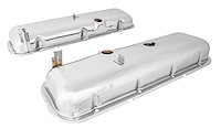 OEM-Style Replacement Valve Covers for 1965-1972 Chevrolet Models w/Big Block 396, 402, 427, 454 Engines [Chrome]