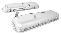 OEM-Style Replacement Valve Covers for 1965-1972 Chevrolet Models w/Big Block 396, 402, 427, 454 Engines & Power Brakes [Chrome]