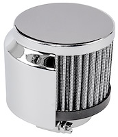 Clamp-On Valve Cover Breather with Shield For 1 3/8 in. O.D. Tube [Chrome]