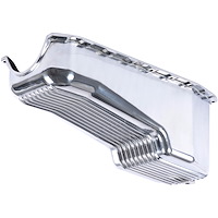 Finned Aluminum Oil Pan for 1980-1985 Small Block Chevy (Passenger Dipstick)