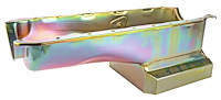 Street & Strip II Oil Pan for 1965-1990 Big Block Chevy [2-Piece Rear Main, Gold Iridited Finish]