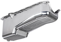 Finned Aluminum Oil Pan for 1986-2002 Small Block Chevy (Passenger Dipstick)