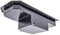 Gen III Hemi Engine Swap Oil Pan for 1963-1975 Mopar A, B, C, and E Body Cars [Center Sump, Black Finish]
