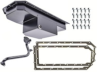 Gen III Hemi Engine Swap Oil Pan Kit for 1963-1975 Mopar A, B, C, and E Body Cars [Center Sump, Black Finish]