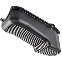 Finned Aluminum Oil Pan for 1955-1979 Small Block Chevy (Driver Side Dipstick)