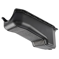Finned Aluminum Oil Pan for 1986-2002 Small Block Chevy (Passenger Dipstick)