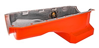Street & Strip II Oil Pan for 1965-1990 Big Block Chevy [2-Piece Rear Main, Orange Finish]