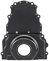 Timing Cover for GM LS Engines up to Gen IV with Rear Mounted Cam Sensors [Black]