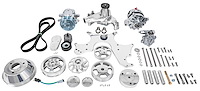 Serpentine Front Drive System for Small Block Chevy Engines [Polished]