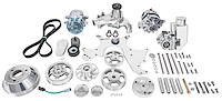 Serpentine Front Drive System for Small Block Chevy Engines [Polished]