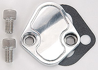 Fuel Pump Block-Off Plate Big Block Chevy, Ford and Pontiac Polished