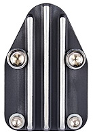 Fuel Pump Block-Off Plate Small Block Chevy [Cast Aluminum, Black]