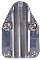 Fuel Pump Block-Off Plate Small Block Chevy [Cast Aluminum, Polished]