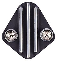 Fuel Pump Block-Off Plate Big Block Chevy [Cast Aluminum, Black]