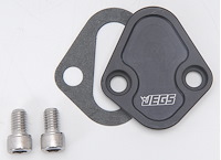 Fuel Pump Block-Off Plate Big Block Chevy, Ford and Pontiac Anodized Black