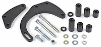Alternator Mounting Bracket Kit for Small Block Chevy [Mid-Mount, Aluminum, Black Anodized Finish]