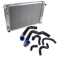 Black Silicone Hose and Radiator Kit for 1986-1993 5.0 Mustang