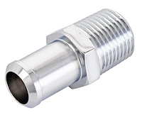 Chrome Heater Hose Fitting, Straight [5/8 in. Hose Barb x 1 3/4 in. L x 1/2 in. NPT]