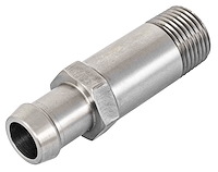 Stainless Steel Heater Hose Fitting, Straight [5/8 in. Hose Barb x 2 7/8 in. L x 1/2 in. NPT]