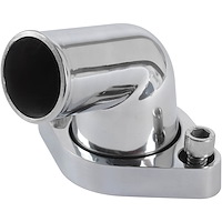 Aluminum Thermostat Housing for Small Block & Big Block Chevy, 75-degree Swivel Design [Polished]