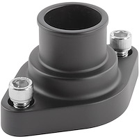 Aluminum Thermostat Housing for Small Block & Big Block Chevy, Straight Design [Satin Black]