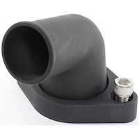 Aluminum Thermostat Housing for Small Block & Big Block Chevy, 75-degree Swivel Design [Satin Black]