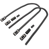 Stainless Steel Heater Hose Kit Black Powder Coated Finish