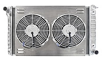 Aluminum Radiator & Fan Combo for Select 1965-1981 GM Models [12 in. Dual Fans]