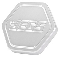16 lb Radiator Cap With JEGS Logo [Clear Anodized Billet Aluminum]
